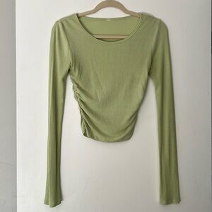 ALO Yoga Gather Long Sleeve Top Iced Green Tea Size Small